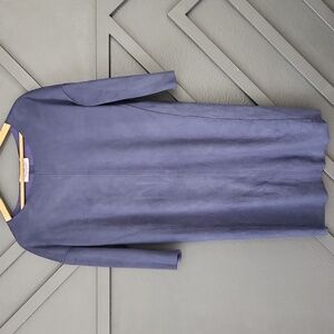 {Domenico Vacca} Chic Navy Relaxed Fit 3/4 Sleeve Dress
